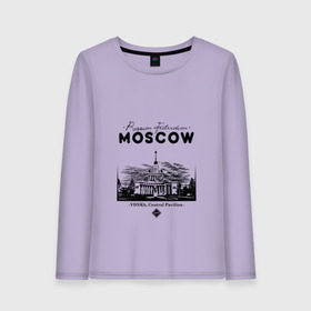 Женский лонгслив хлопок с принтом Москва, ВДНХ в городе Новоалтайск, 100% хлопок |  | 