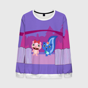 Мужской свитшот 3D с принтом Happy Tree Friends в городе Новоалтайск, 100% полиэстер с мягким внутренним слоем | круглый вырез горловины, мягкая резинка на манжетах и поясе, свободная посадка по фигуре | 