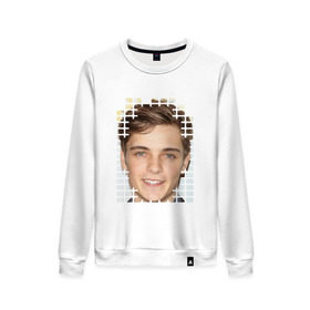 Женский свитшот хлопок с принтом EQ - Martin Garrix в городе Новоалтайск, 100% хлопок | прямой крой, круглый вырез, на манжетах и по низу широкая трикотажная резинка  | animals | beatport | club | dj | edm | electro | eq | house | martin garrix | music | production | radio | spinnin | techno | top | trance | дискотека | звезда | клуб | музыка | музыкант | продюссер | радио | фестиваль | эквалайзер