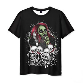 Мужская футболка 3D с принтом Bring Me The Horizon в городе Новоалтайск, 100% полиэфир | прямой крой, круглый вырез горловины, длина до линии бедер | bmth | bring me | bring me the horizon | bring me the horizont | doomed | бринг ми | бринг ми зе | бринг ми зе хоризон