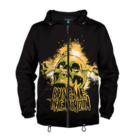 Мужская ветровка 3D с принтом Bring Me The Horizon в городе Новоалтайск, 100% полиэстер | подол и капюшон оформлены резинкой с фиксаторами, два кармана без застежек по бокам, один потайной карман на груди | Тематика изображения на принте: bmth | bring me | bring me the horizon | bring me the horizont | doomed | бринг ми | бринг ми зе | бринг ми зе хоризон