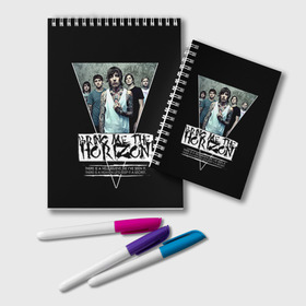Блокнот с принтом Bring Me The Horizon в городе Новоалтайск, 100% бумага | 48 листов, плотность листов — 60 г/м2, плотность картонной обложки — 250 г/м2. Листы скреплены удобной пружинной спиралью. Цвет линий — светло-серый
 | bmth | bring me | bring me the horizon | bring me the horizont | doomed | бринг ми | бринг ми зе | бринг ми зе хоризон