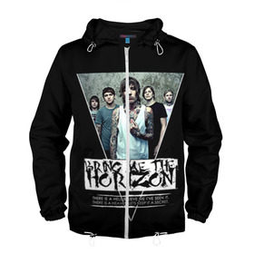 Мужская ветровка 3D с принтом Bring Me The Horizon в городе Новоалтайск, 100% полиэстер | подол и капюшон оформлены резинкой с фиксаторами, два кармана без застежек по бокам, один потайной карман на груди | Тематика изображения на принте: bmth | bring me | bring me the horizon | bring me the horizont | doomed | бринг ми | бринг ми зе | бринг ми зе хоризон