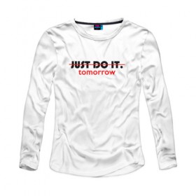 Женский лонгслив хлопок с принтом На тренировку в городе Новоалтайск, 100% хлопок |  | 