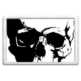 Магнит 45*70 с принтом Череп в городе Новоалтайск, Пластик | Размер: 78*52 мм; Размер печати: 70*45 | halloween | кости | мертвец | скилет | ужасы | хэллоуин | череп