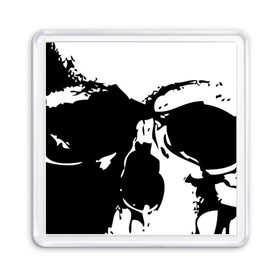 Магнит 55*55 с принтом Череп в городе Новоалтайск, Пластик | Размер: 65*65 мм; Размер печати: 55*55 мм | halloween | кости | мертвец | скилет | ужасы | хэллоуин | череп