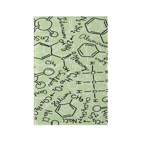 Обложка для паспорта матовая кожа с принтом Формула в городе Новоалтайск, натуральная матовая кожа | размер 19,3 х 13,7 см; прозрачные пластиковые крепления | новая | формула | химия