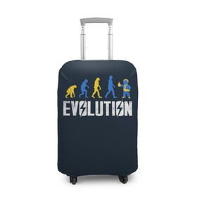 Чехол для чемодана 3D с принтом Vault Evolution в городе Новоалтайск, 86% полиэфир, 14% спандекс | двустороннее нанесение принта, прорези для ручек и колес | atom | bomb | boy | fallout | radioactive | vault | wasteland | атом | бой | бомба | волт | мальчик | радиация | фоллаут | ядерная