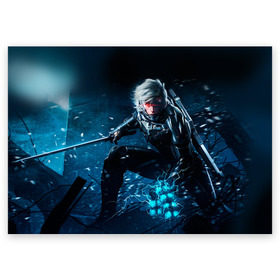 Поздравительная открытка с принтом Metal gear solid 4 в городе Новоалтайск, 100% бумага | плотность бумаги 280 г/м2, матовая, на обратной стороне линовка и место для марки
 | metal gear | metal gear solid | игры | метал гир | метал гир солид