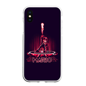 Чехол для iPhone XS Max матовый Mario Tron: в городе Новоалтайск, Силикон | Область печати: задняя сторона чехла, без боковых панелей | 8 bit | nintendo | марио | нинтендо