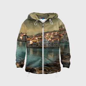 Детская ветровка 3D с принтом Хорватия в городе Новоалтайск, 100% полиэстер | подол и капюшон оформлены резинкой с фиксаторами, по бокам два кармана без застежек, один потайной карман на груди | город | пейзаж