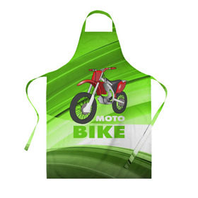 Фартук 3D с принтом Motobike в городе Новоалтайск, 100% полиэстер | общий размер — 65 х 85 см, ширина нагрудника — 26 см, горловина — 53 см, длина завязок — 54 см, общий обхват в поясе — 173 см. Принт на завязках и на горловине наносится с двух сторон, на основной части фартука — только с внешней стороны | байк | байкер | мото | мотогонки | мотоспорт | мотоцикл