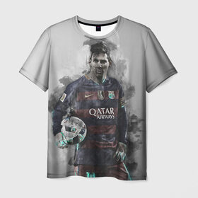Мужская футболка 3D с принтом Lionel Messi в городе Новоалтайск, 100% полиэфир | прямой крой, круглый вырез горловины, длина до линии бедер | лионель | месси