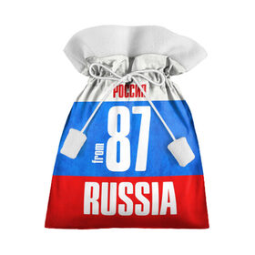 Подарочный 3D мешок с принтом Russia (from 87) в городе Новоалтайск, 100% полиэстер | Размер: 29*39 см | 87 | im from | russia | анадырь | регионы | родина | россия | триколор | флаг россии | чукотка | чукотский автономный округ