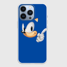 Чехол для iPhone 13 Pro с принтом Соник в городе Новоалтайск,  |  | sega | sonic | аркада | ёж | ёжик | лицо | палец | приставка | синий