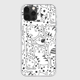 Чехол для iPhone 12 Pro Max с принтом Котейки в городе Новоалтайск, Силикон |  | cat | кот | котенок | котик | кошка | принт | рисунок