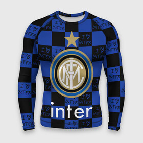 Мужской рашгард 3D с принтом Интер ФК в городе Новоалтайск,  |  | club | football | internazionale | italian | italy | milano | интер | италия | клуб | милан | футбол