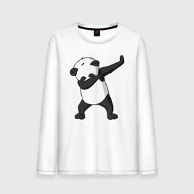 Мужской лонгслив хлопок с принтом Panda dab в городе Новоалтайск, 100% хлопок |  | дэб | панда