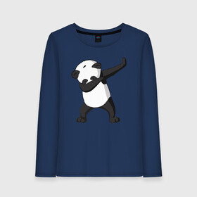 Женский лонгслив хлопок с принтом Panda dab в городе Новоалтайск, 100% хлопок |  | дэб | панда