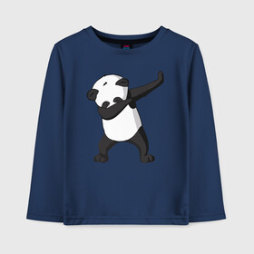 Детский лонгслив хлопок с принтом Panda dab в городе Новоалтайск, 100% хлопок | круглый вырез горловины, полуприлегающий силуэт, длина до линии бедер | дэб | панда