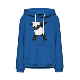 Мужская толстовка хлопок с принтом Panda dab в городе Новоалтайск, френч-терри, мягкий теплый начес внутри (100% хлопок) | карман-кенгуру, эластичные манжеты и нижняя кромка, капюшон с подкладом и шнурком | дэб | панда