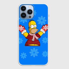 Чехол для iPhone 13 Pro Max с принтом Симпсоны новогодние 2 в городе Новоалтайск,  |  | Тематика изображения на принте: simpsons | барт | барт симпсон | гомер | гомер симпсон | новый год | симпсоны | снег | снежинки