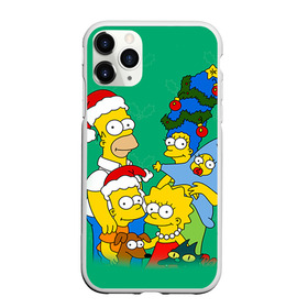 Чехол для iPhone 11 Pro матовый с принтом Симпсоны новогодние 3 в городе Новоалтайск, Силикон |  | simpsons | барт | барт симпсон | гомер | гомер симпсон | новый год | симпсоны | снег | снежинки
