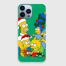 Чехол для iPhone 13 Pro Max с принтом Симпсоны новогодние 3 в городе Новоалтайск,  |  | Тематика изображения на принте: simpsons | барт | барт симпсон | гомер | гомер симпсон | новый год | симпсоны | снег | снежинки
