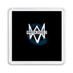Магнит 55*55 с принтом WATCH_DOGS 2 в городе Новоалтайск, Пластик | Размер: 65*65 мм; Размер печати: 55*55 мм | Тематика изображения на принте: dogs | watch | хакер | эйден пирс