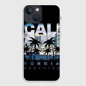 Чехол для iPhone 13 mini с принтом Калифорния в городе Новоалтайск,  |  | america | beach | california state | los angeles | palm trees | sea | states | united | usa | америки | калифорния | лос анджелес | море | пальмы | пляж | соединенные | сша | штат | штаты