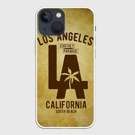 Чехол для iPhone 13 mini с принтом Лос Анджелес в городе Новоалтайск,  |  | america | beach | california state | los angeles | palm trees | sea | states | united | usa | америки | калифорния | лос анджелес | море | пальмы | пляж | соединенные | сша | штат | штаты