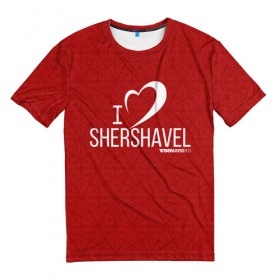 Мужская футболка 3D с принтом Love Shershavel 3 в городе Новоалтайск, 100% полиэфир | прямой крой, круглый вырез горловины, длина до линии бедер | gesh | геш | зима | сноуборд | шерегеш | шершавель