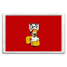 Магнит 45*70 с принтом Duff Beer в городе Новоалтайск, Пластик | Размер: 78*52 мм; Размер печати: 70*45 | bart | donut | griffin | homer | popeye | simpson | барт | гомер | гриффин | капитан | моряк | симпсон | стьюи | якорь