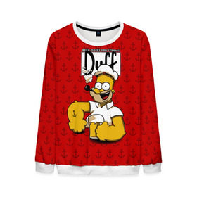 Мужской свитшот 3D с принтом Duff Beer в городе Новоалтайск, 100% полиэстер с мягким внутренним слоем | круглый вырез горловины, мягкая резинка на манжетах и поясе, свободная посадка по фигуре | bart | donut | griffin | homer | popeye | simpson | барт | гомер | гриффин | капитан | моряк | симпсон | стьюи | якорь
