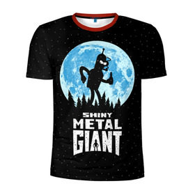Мужская футболка 3D спортивная с принтом Bender Metal Giant в городе Новоалтайск, 100% полиэстер с улучшенными характеристиками | приталенный силуэт, круглая горловина, широкие плечи, сужается к линии бедра | bender | fry | futurama | hermes | zoidberg | бендер | гермес | зойдберг | робот | туранга | фрай | футурама