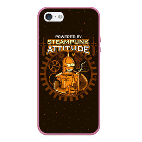 Чехол для iPhone 5/5S матовый с принтом Steampunk Attitude в городе Новоалтайск, Силикон | Область печати: задняя сторона чехла, без боковых панелей | Тематика изображения на принте: bender | fry | futurama | hermes | robot | zoidberg | бендер | гермес | зойдберг | робот | туранга | фрай | футурама