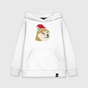 Детская толстовка хлопок с принтом Doge новогодний в городе Новоалтайск, 100% хлопок | Круглый горловой вырез, эластичные манжеты, пояс, капюшен | doge | doge новогодний | интернет приколы | новый год | подарок на новый год