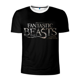 Мужская футболка 3D спортивная с принтом Fantastic Beasts в городе Новоалтайск, 100% полиэстер с улучшенными характеристиками | приталенный силуэт, круглая горловина, широкие плечи, сужается к линии бедра | fantastic beasts | newt | scamander | ньют | саламандр