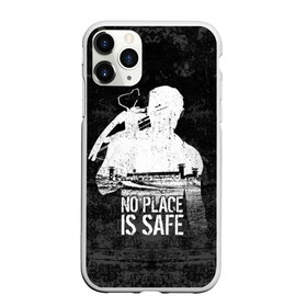 Чехол для iPhone 11 Pro Max матовый с принтом No Place is Safe в городе Новоалтайск, Силикон |  | Тематика изображения на принте: bone | carl | rick | skelet | skull | walking dead | zombie | граймс | зомби | карл | кости | рик | скелет | ходячие мертвецы | череп