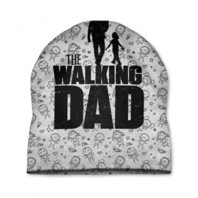 Шапка 3D с принтом Walking Dad в городе Новоалтайск, 100% полиэстер | универсальный размер, печать по всей поверхности изделия | Тематика изображения на принте: carl | dad | rick | walking dead | zombie | дети | дочь | зомби | отец | папа | сын | ходячие мертвецы