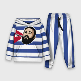 Детский костюм 3D (с толстовкой) с принтом Fidel Castro в городе Новоалтайск,  |  | Тематика изображения на принте: castro | che | fidel | guevara | гевара | кастро | фидель | че