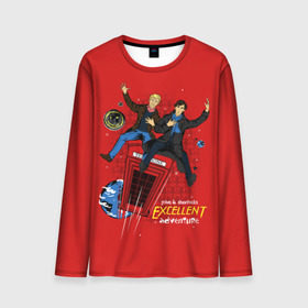 Мужской лонгслив 3D с принтом Excellent Adventure в городе Новоалтайск, 100% полиэстер | длинные рукава, круглый вырез горловины, полуприлегающий силуэт | Тематика изображения на принте: doctor | holmes | sherlock | watson | ватсон | доктор | холмс | шерлок