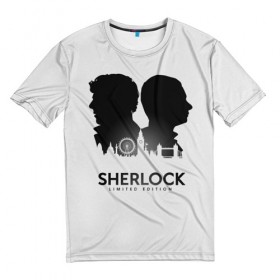 Мужская футболка 3D с принтом Sherlock Edition в городе Новоалтайск, 100% полиэфир | прямой крой, круглый вырез горловины, длина до линии бедер | doctor | holmes | sherlock | watson | ватсон | доктор | профессор | холмс | шерлок