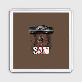 Магнит 55*55 с принтом Sam Winchester в городе Новоалтайск, Пластик | Размер: 65*65 мм; Размер печати: 55*55 мм | angel | dean | demon | sam | supernatural | winchester | ангел | винчестер | демон | дин | охота | охотник | сверхъестественное | сэм