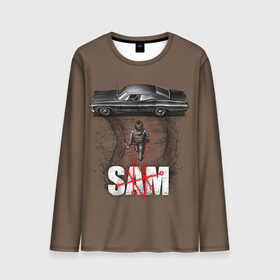Мужской лонгслив 3D с принтом Sam Winchester в городе Новоалтайск, 100% полиэстер | длинные рукава, круглый вырез горловины, полуприлегающий силуэт | angel | dean | demon | sam | supernatural | winchester | ангел | винчестер | демон | дин | охота | охотник | сверхъестественное | сэм