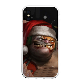Чехол для iPhone XS Max матовый Пудж: в городе Новоалтайск, Силикон | Область печати: задняя сторона чехла, без боковых панелей | christmas | dota | dota 2 | new year | pudge | дота | новый год | пудж | рождество