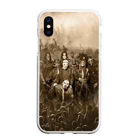 Чехол для iPhone XS Max матовый с принтом SlipKnot в городе Новоалтайск, Силикон | Область печати: задняя сторона чехла, без боковых панелей | маска | метал | рок | толпа