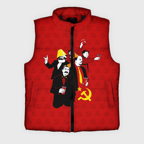 Мужской жилет утепленный 3D с принтом Communist Party в городе Новоалтайск,  |  | lenin | october | party | red | russia | soviet union | stalin | ussr | большевик | коммунист | красный | ленин | октябрь | пати | россия | советский союз | ссср | сталин