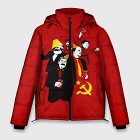 Мужская зимняя куртка 3D с принтом Communist Party в городе Новоалтайск, верх — 100% полиэстер; подкладка — 100% полиэстер; утеплитель — 100% полиэстер | длина ниже бедра, свободный силуэт Оверсайз. Есть воротник-стойка, отстегивающийся капюшон и ветрозащитная планка. 

Боковые карманы с листочкой на кнопках и внутренний карман на молнии. | lenin | october | party | red | russia | soviet union | stalin | ussr | большевик | коммунист | красный | ленин | октябрь | пати | россия | советский союз | ссср | сталин