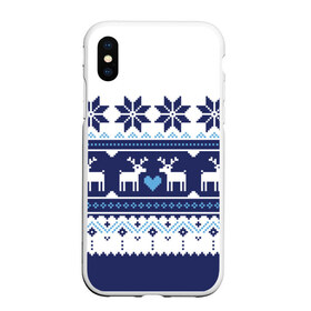Чехол для iPhone XS Max матовый с принтом Скандинавские олени в городе Новоалтайск, Силикон | Область печати: задняя сторона чехла, без боковых панелей | Тематика изображения на принте: deer | heart | holiday | new year | ornament | scandinavian | snowflakes | winter | зима | новый год | олени | орнамент | праздник | сердце | скандинавские | снежинки